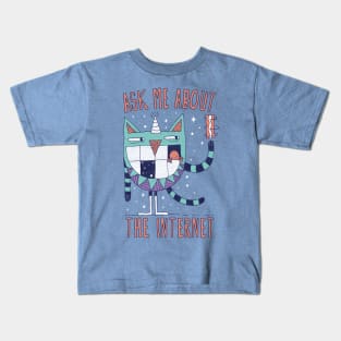 ASK ME ABOUT THE INTERNET Kids T-Shirt